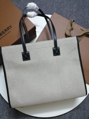 2 bb two tone canvas small freya tote brown and black black and beige for women 80557471 13 in 33 cm 2799 1649