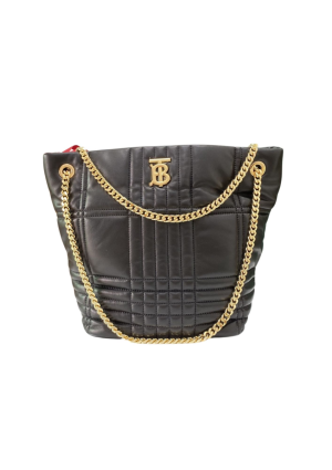BB Quilted Medium Lola Bucket Bag Black/Brown For Women 15 in/ 38 cm  - 2799-1656