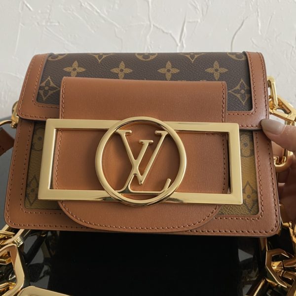 7 mini dauphine monogram reverse canvas handbag brown for women 79in20cm m45959 2799 1666