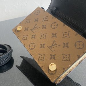 4 book chain wallet monogram reverse canvas brown for women 79in20cm m81830 2799 1669