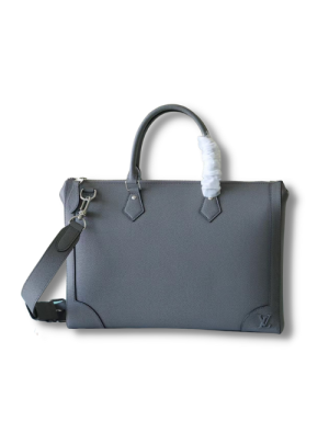 slim briefcase taiga gray for men 157in40cm m30856 2799 1723
