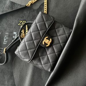 2-Small Vanity Bag Black For Women 7.5in/19cm  - 2799-1755