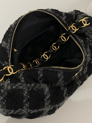 6 maxi hobo Bottega bag black for women 195in50cm as3564 2799 1778