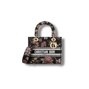 MEDIUM LADY D-LITE BAG Black Multicolor Dior Jardin Botanique Embroidery – M0565ORZB_M911  - 2799-1858