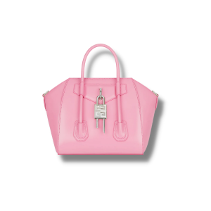 1-Givenchy Mini Antigona Lock Bag In Box Leather Bright Pink For Women 11.4 in/ 28.9 cm  - 2799-1863