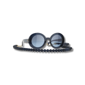 Round call Sunglasses Dark Blue And Gold For Women A71512 X08101 S0312  - 2799-1932