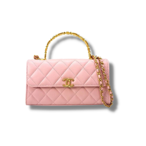 chanel shoulder bag pink with matelasse coco mark handle for women 18 cm 7 inches h063060 2799 1935