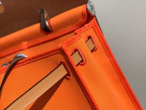 3 hermes Tyrien herbag zip bag orange silver toned hardware bag for women womens handbags shoulder bags 122in31cm 2799 1945
