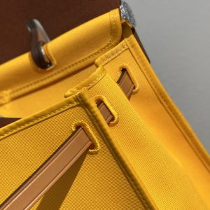 5 hermes herbag zip bag yellow silver toned hardware bag for women womens handbags shoulder bags 122in31cm 2799 1949