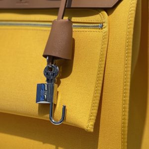 10 hermes herbag zip bag yellow silver toned hardware bag for women womens handbags shoulder bags 122in31cm 2799 1949