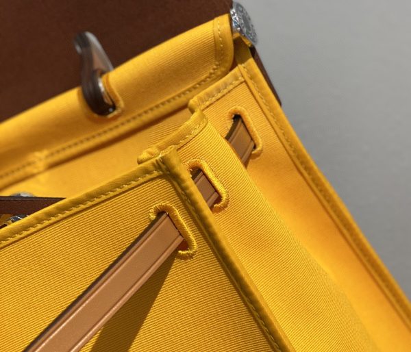 11 hermes herbag zip bag yellow silver toned hardware bag for women womens handbags shoulder bags 122in31cm 2799 1949