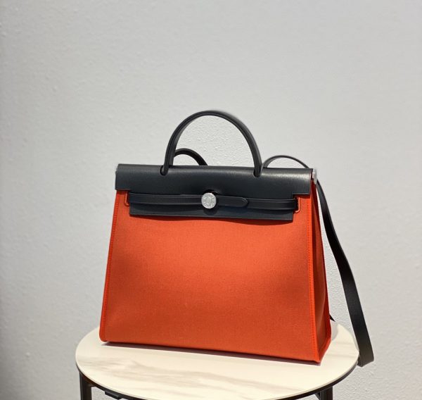 5 hermes herbag zip bag red silver toned hardware bag for women womens handbags shoulder bags 122in31cm 2799 1950