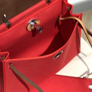 8 hermes herbag zip bag red silver toned hardware bag for women womens handbags shoulder bags 122in31cm 2799 1951