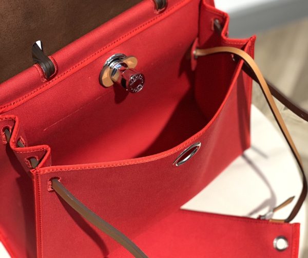 8 hermes herbag zip bag red silver toned hardware bag for women womens handbags shoulder bags 122in31cm 2799 1951