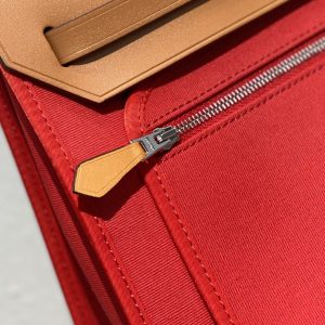 10 hermes herbag zip bag red silver toned hardware bag for women womens handbags shoulder bags 122in31cm 2799 1951