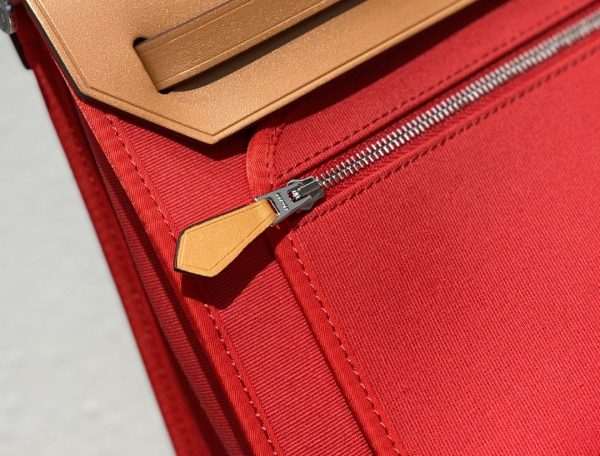 10 hermes herbag zip bag red silver toned hardware bag for women womens handbags shoulder bags 122in31cm 2799 1951