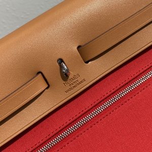 11 hermes herbag zip bag red silver toned hardware bag for women womens handbags shoulder bags 122in31cm 2799 1951