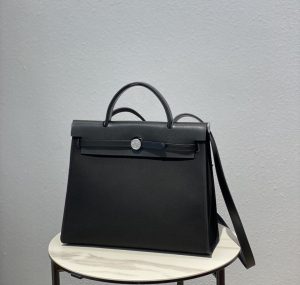 1 hermes herbag zip bag black silver toned hardware bag for women womens handbags shoulder bags 122in31cm 2799 1952