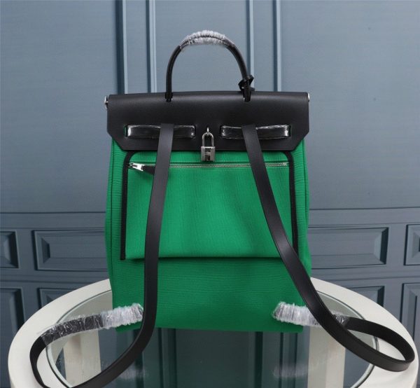 6 hermes buckle lock shape striped green silver toned hardware bag for women womens handbags shoulder bags 108in30cm 2799 1953
