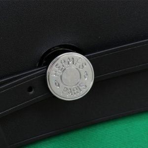7 hermes buckle lock shape striped green silver toned hardware bag for women womens handbags shoulder bags 108in30cm 2799 1953