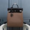 hermes buckle lock shape striped brwon silver toned hardware bag for women womens handbags shoulder bags 108in30cm 2799 1954