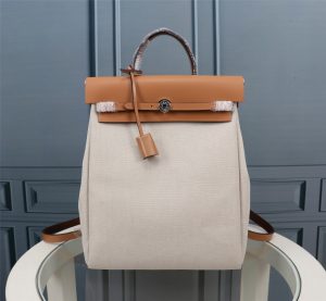 hermes buckle lock shape striped beige silver toned hardware bag for women womens handbags shoulder bags 108in30cm 2799 1955