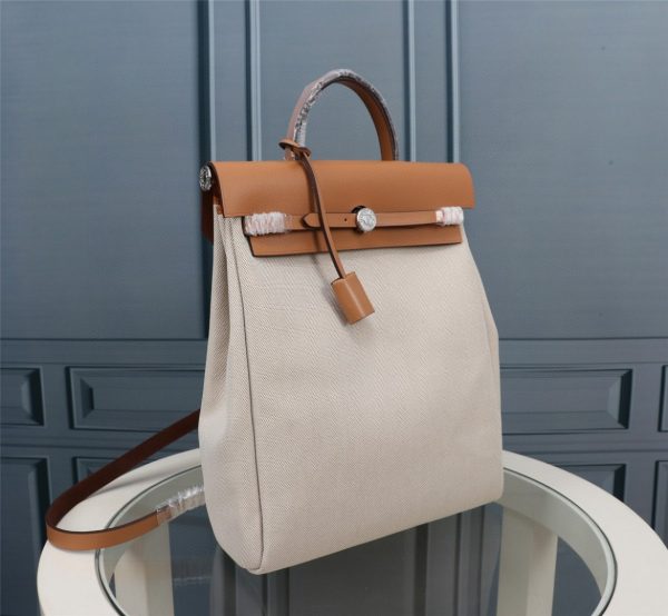 3 hermes buckle lock shape striped beige silver toned hardware bag for women womens handbags shoulder bags 108in30cm 2799 1955