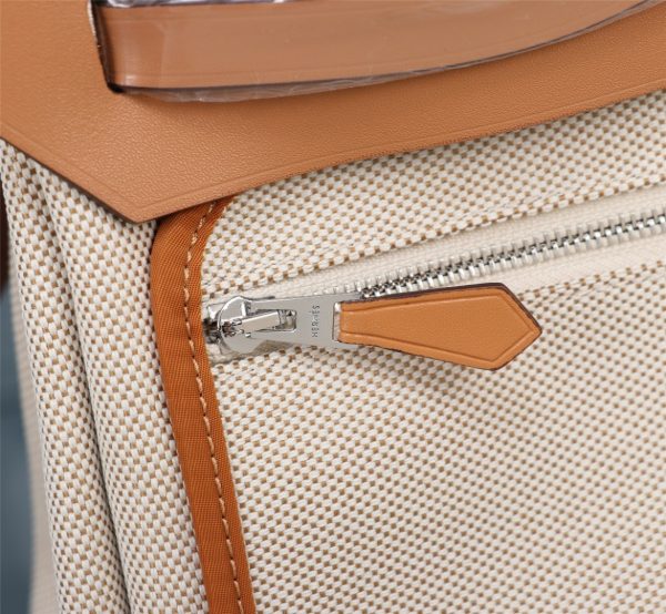 9 hermes buckle lock shape striped beige silver toned hardware bag for women womens handbags shoulder bags 108in30cm 2799 1955