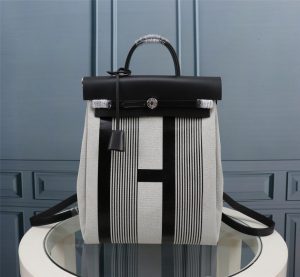 hermes buckle lock shape striped silver toned hardware bag for women womens handbags shoulder bags 108in30cm 2799 1956