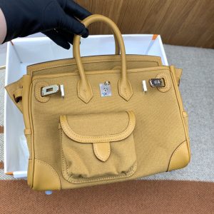 hermes birkin cargo 25 beige silver toned hardware bag for women womens handbags shoulder bags 98in25cm 2799 1982