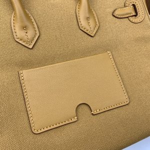 4 hermes birkin cargo 25 beige silver toned hardware bag for women womens handbags shoulder bags 98in25cm 2799 1982