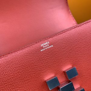 1 hermes mosaique 17 red silver toned hardware bag for women womens handbags shoulder bags 67in17cm 2799 1986