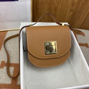 hermes mosaique 17 brown gold toned hardware bag for women womens handbags shoulder bags 67in17cm 2799 1987