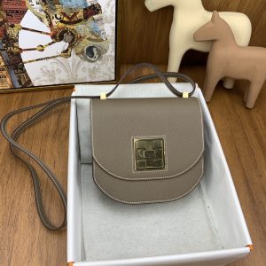 hermes mosaique 17 grey gold toned hardware bag for women womens handbags shoulder bags 67in17cm 2799 1988
