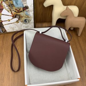 1 hermes mosaique 17 burgundy silver toned hardware bag for women womens handbags shoulder bags 67in17cm 2799 1989