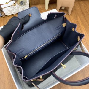 7 hermes birkin colormatic bag 30 black gold toned hardware bag for women womens handbags shoulder bags 118in30cm 2799 1990