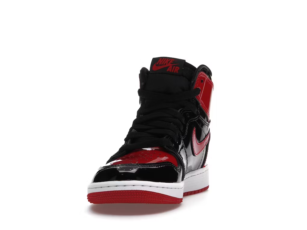 Black patent leather nike high tops best sale