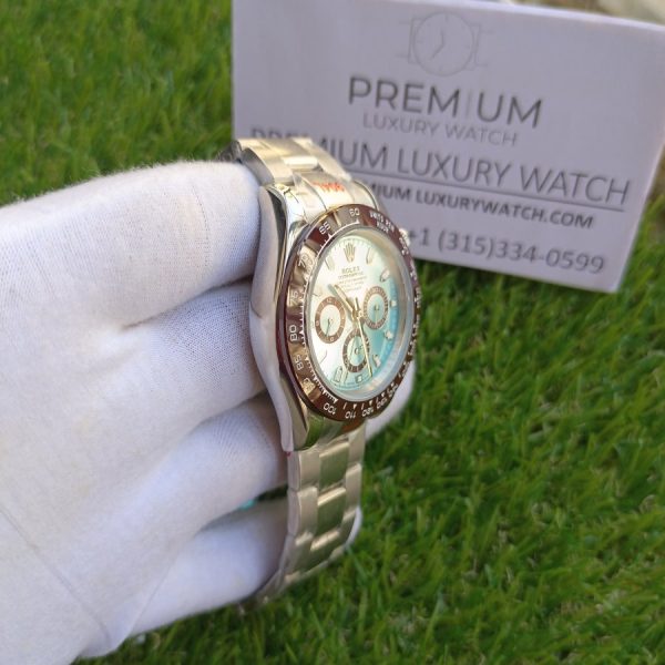 10 rolex oyster perpetual cosmograph daytona platinum ice blue 40mm mens wrist watch 6