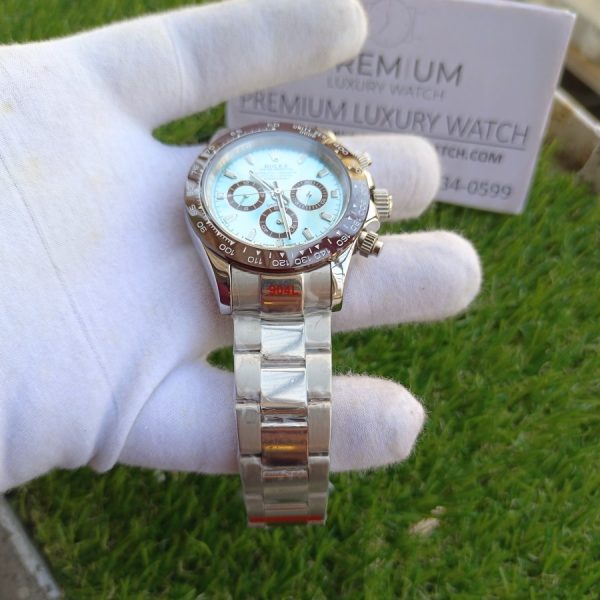 15 rolex oyster perpetual cosmograph daytona platinum ice blue 40mm mens wrist watch 6