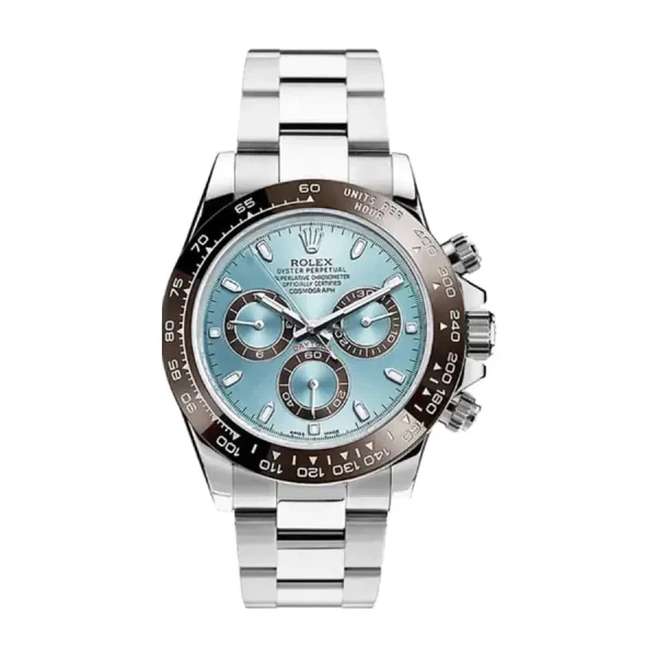 rolex oyster perpetual cosmograph daytona platinum ice blue 40mm mens wrist watch 9