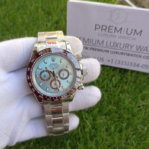 8 rolex oyster perpetual cosmograph daytona platinum ice blue 40mm mens wrist watch 2 5