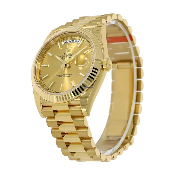 1 rolex daydate 40 champagne dial yellow gold president automatic mens watch 228238 3