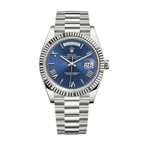 rolex daydate 228239 blurp 41mm blue dial white gold luxury watch 1