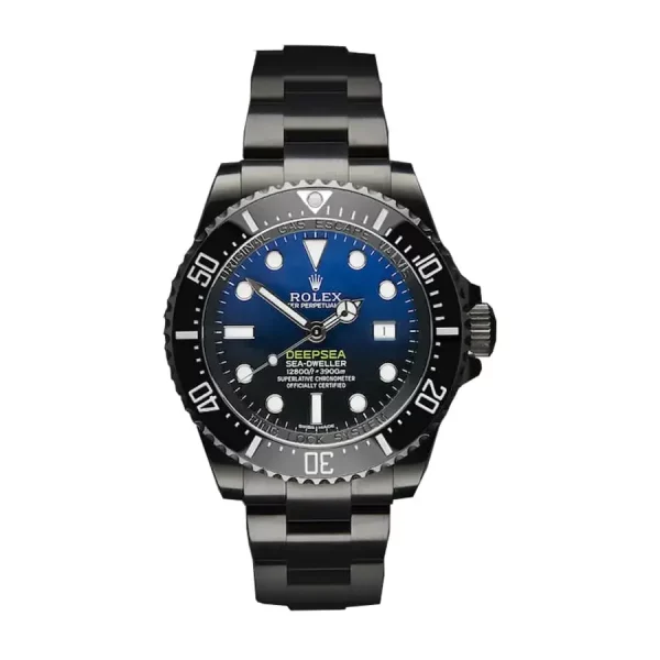 rolex blackpvd sea dweller deepsea black blue dial stainless steel black boc coating oyster automatic mens watch 116660 1