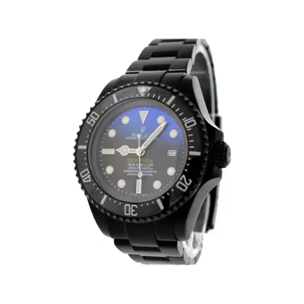 1 rolex blackpvd sea dweller deepsea black blue dial stainless steel black boc coating oyster automatic mens watch 116660 1