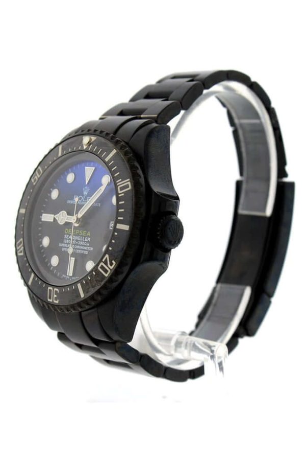 7 rolex blackpvd sea dweller deepsea black blue dial stainless steel black boc coating oyster automatic mens watch 116660 1