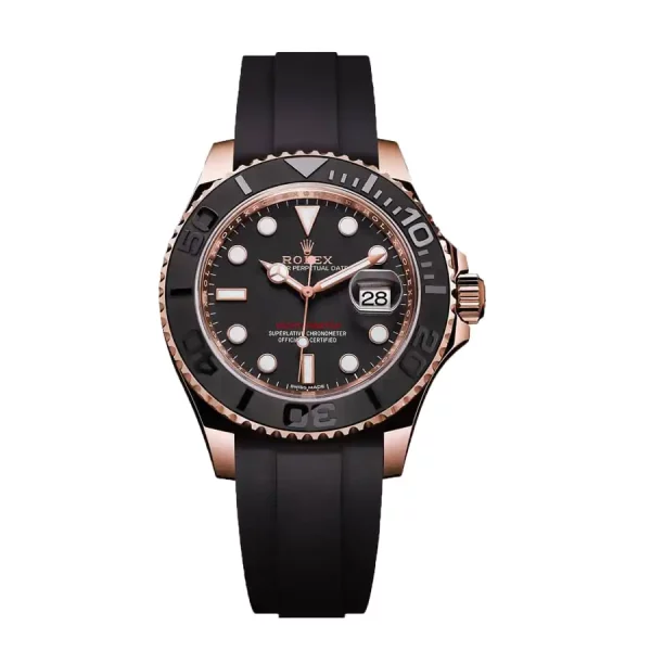 rolex yachtmaster 40mm automatic black dial everose gold watch 1