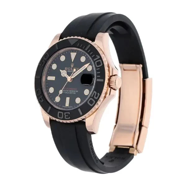 1 rolex yachtmaster 40mm automatic black dial everose gold watch 1