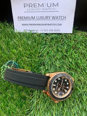 16 rolex yachtmaster 40mm automatic black dial everose gold watch 1