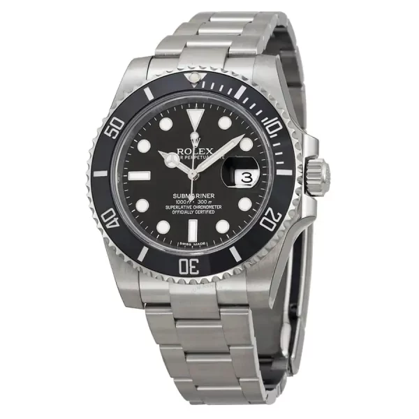 1 rolex submariner 41mm automatic chronometer black dial mens watch